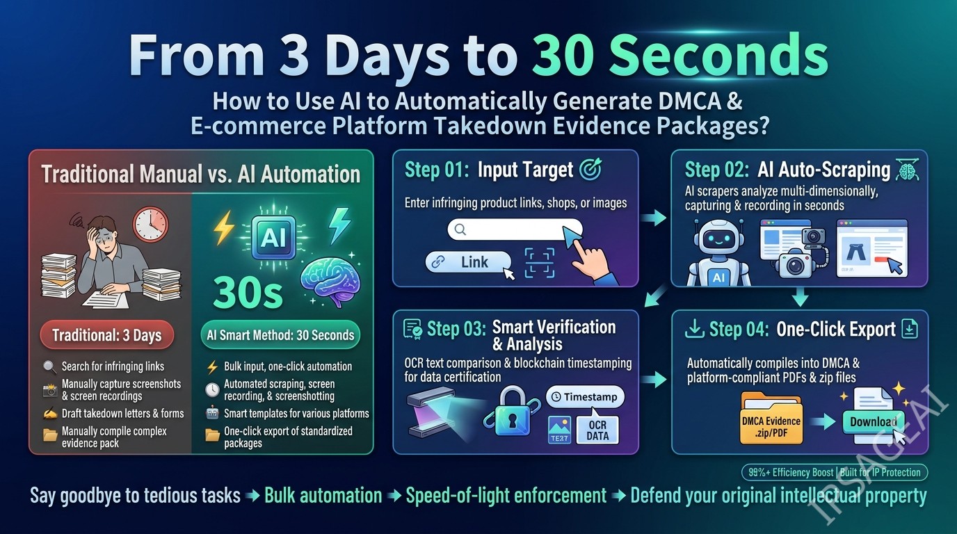 From 3 Days to 30 Seconds: Automating DMCA & Marketplace Takedown Evidence with AI